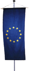 Leihfahnen Hissflagge Hochformat Europa 120 X 300 cm
