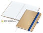 Preview: Match-Book White Bestseller A4 Natura braun-individuell, mittelblau