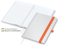 Preview: Match-Book White Bestseller A5 Cover-Star matt-individuell, orange