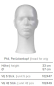 Preview: Perückenkopf, Styropor "Phil/Gerd",  33 cm hoch, incl. Kopfhalterloch, Kopfumfang: 57 cm, weiss