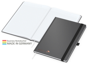 Vision-Book White Bestseller A4, anthrazit inkl. Kupfeprägung