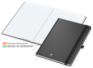 Vision-Book White Bestseller A4, schwarz inkl. Kupfeprägung