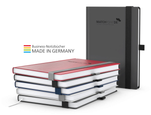 Vision-Book White Bestseller A4, rot inkl. Prägung schwarz-glänzend