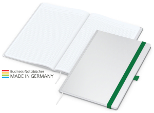 Match-Book White Bestseller A4 Cover-Star gloss-individuell, grün