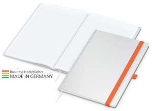 Match-Book White Bestseller A4 Cover-Star matt-individuell, orange