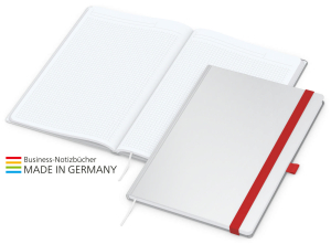 Match-Book White Bestseller A4 Cover-Star matt-individuell, rot