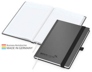 Vision-Book White Bestseller A5, anthrazit inkl. Prägung schwarz-glänzend