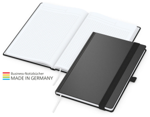 Vision-Book White Bestseller A5, schwarz inkl. Kupfeprägung