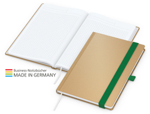 Match-Book White Bestseller A5 Natura braun-individuell, grün