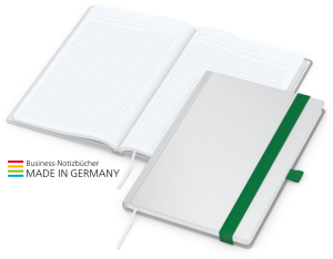 Match-Book White Bestseller A5 Cover-Star matt-individuell, grün