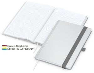 Match-Book White Bestseller A5 Cover-Star matt-individuell, silbergrau