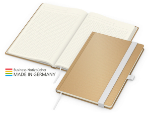 Match-Book Creme Bestseller A4 Natura braun-individuell, weiß