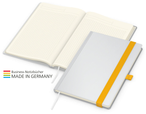 Match-Book Creme Bestseller A5 Cover-Star gloss-individuell, gelb