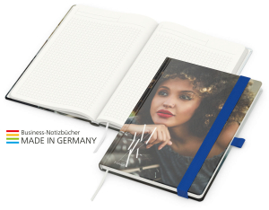 Match-Book green+blue A5 Natura Recycling, mittelblau