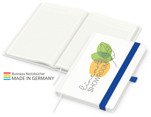Match-Book green+blue A5 Cover-Star Recycling-Matt, mittelblau