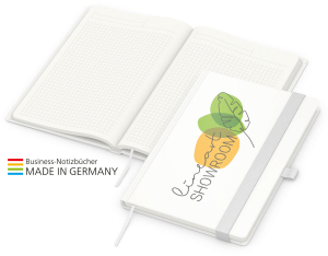 Match-Book green+blue A5 Cover-Star Recycling-Matt, weiß