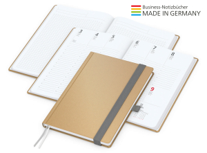 Match-Hybrid White Bestseller A5, Natura braun-individuell, silbergrau
