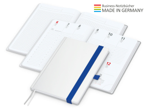Match-Hybrid White Bestseller A5, Cover-Star matt-individuell, mittelblau