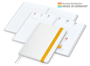 Match-Hybrid White Bestseller A5, Cover-Star matt-individuell, gelb