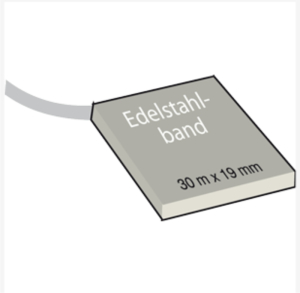 Stainless steel band 12.7 mm wide, 1/2 ", 1 meters