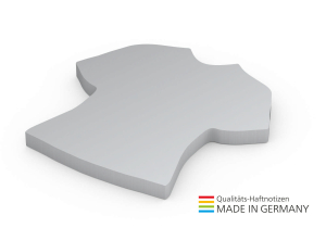 Form aus 72 x 72 mm, 50 Blatt, T-Shirt