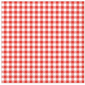 Servietten "Karo red", 33 x 33 cm