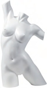 Damen-Torso "Action", weiß