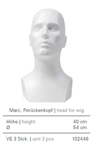 Styrofoam "Marcel" Head White