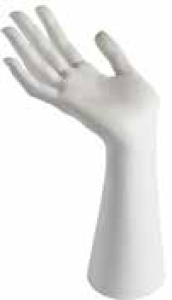 Tischhand, Dame, 25 cm, weiss