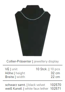 Collierpräsenter schwarz, Höhe: 32 cm, Breite: 22 cm
