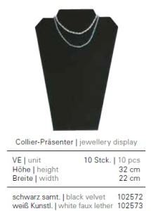 Collierpräsenter II, schwarz, Höhe: 32 cm, Breite: 22 cm
