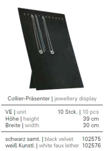 Collierpräsenter IV, schwarz, Höhe: 39 cm, Breite: 30 cm