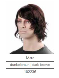 Herrenperücke Marc dunkelbraun