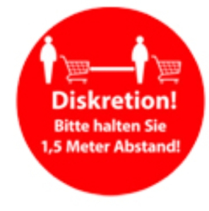 Discretion notice sticker 200 mm