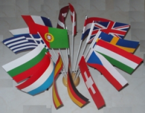 50 Papierfahnen national BRD 21 x 12 cm