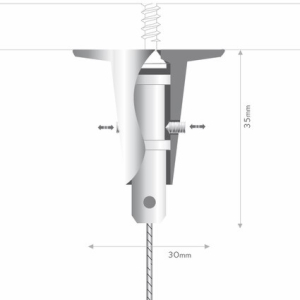 Fisso Plus Seilhalter mit Schraubsystem