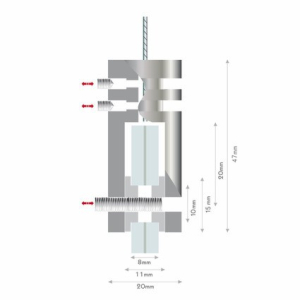 Fisso steel Univers Decken-paneelhalter, Edelstahl