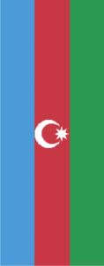 Asserbaijan Banner rental flag 150 x 400 cm