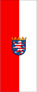 Hesse with coat of arms Banner rental flag 150 x 400 cm