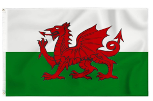 Wales Hissflagge, Leihfahne 225 x 150 cm, Querformat