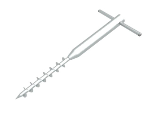 Ground anchor for mobile flagpoles