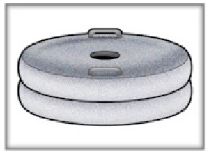 Doppel-Betonsockel 150 kg, 45/60 mm