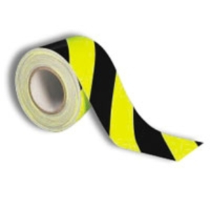 Warnmarkierungsband gelb/schwarz 100 mm, 50 m sk