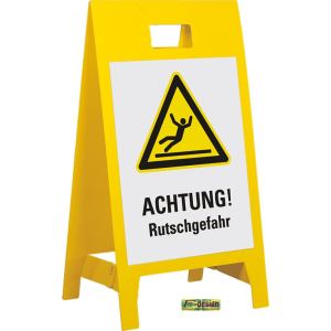 Warnaufsteller "Achtung: Rutschgefahr", leicht