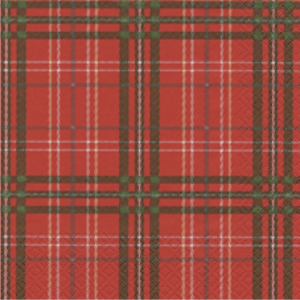 Servietten "Scottish Check red", 25 x 25 cm