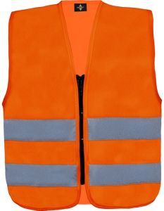 Kids´ Hi-Vis Safety Vest With Front Zipper Aalborg