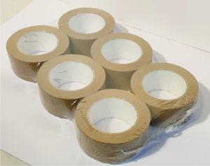 6 x Papier-Klebeband, braun, 50 mm, 50 m