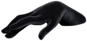 jewellery hand black flocked | flexible, 30 cm