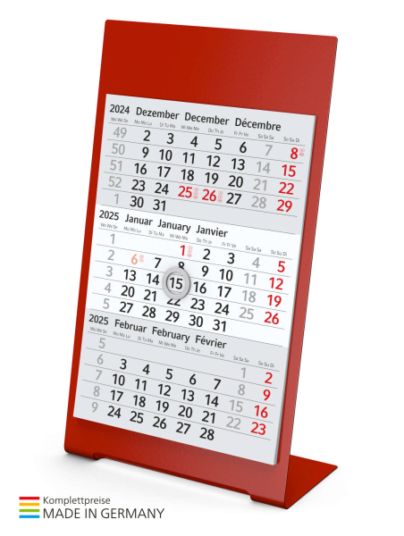 Desktop 3 Color Bestseller, rot, 1-Jahr