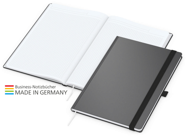 Vision-Book White Bestseller A4, anthrazit inkl. Kupfeprägung
